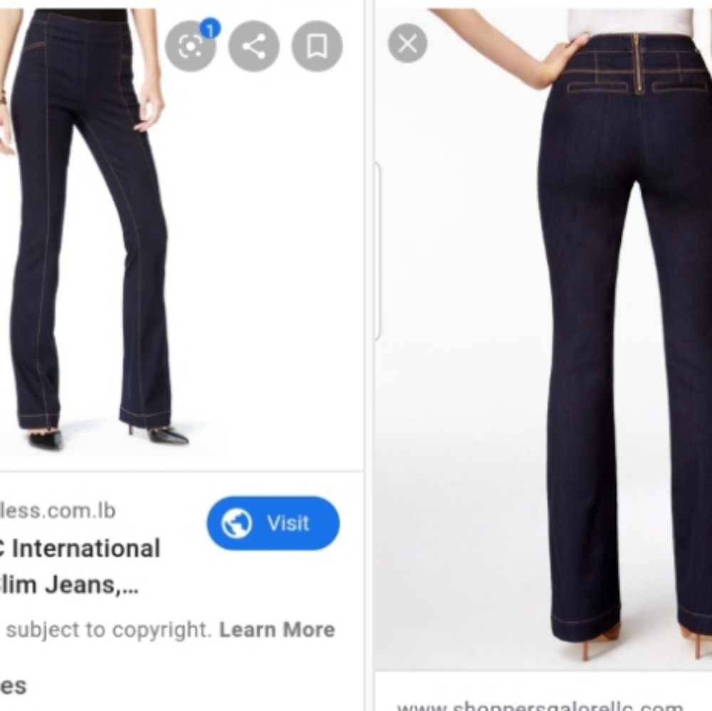 NWTS INC ZIPPERED BACK JEANS SIZE 4